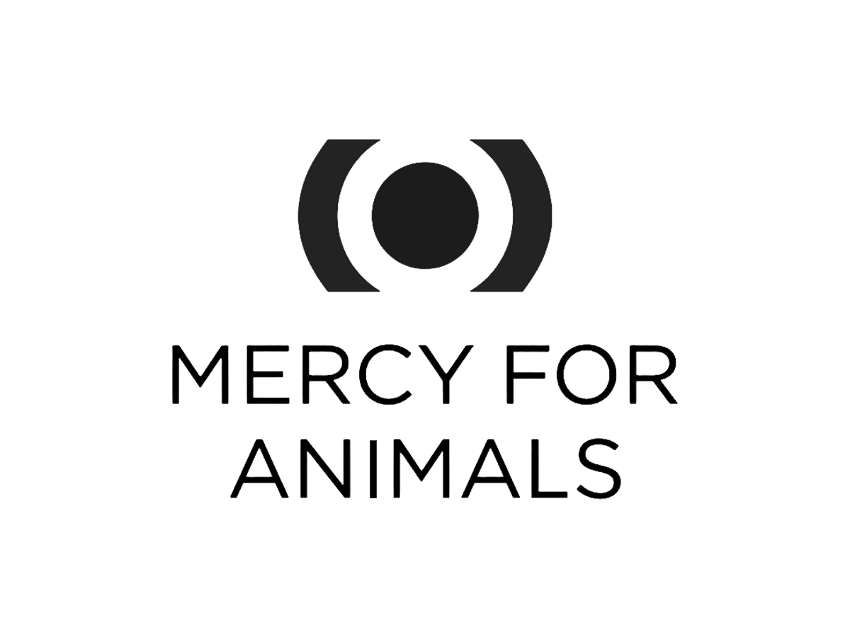 CRAFT Beer Market Mercy For Animals logo featuring a black circle flanked by two curved lines above the organization’s bold name, much like the unity found in craft beers enjoyed across multiple locations, all on a crisp white background.